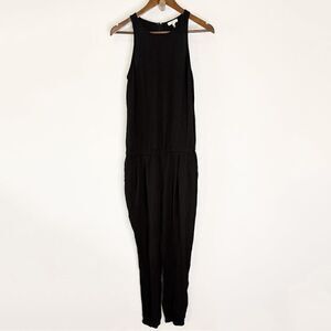 Joie Black Viscose Full Length Sleeveless Jumpsuit